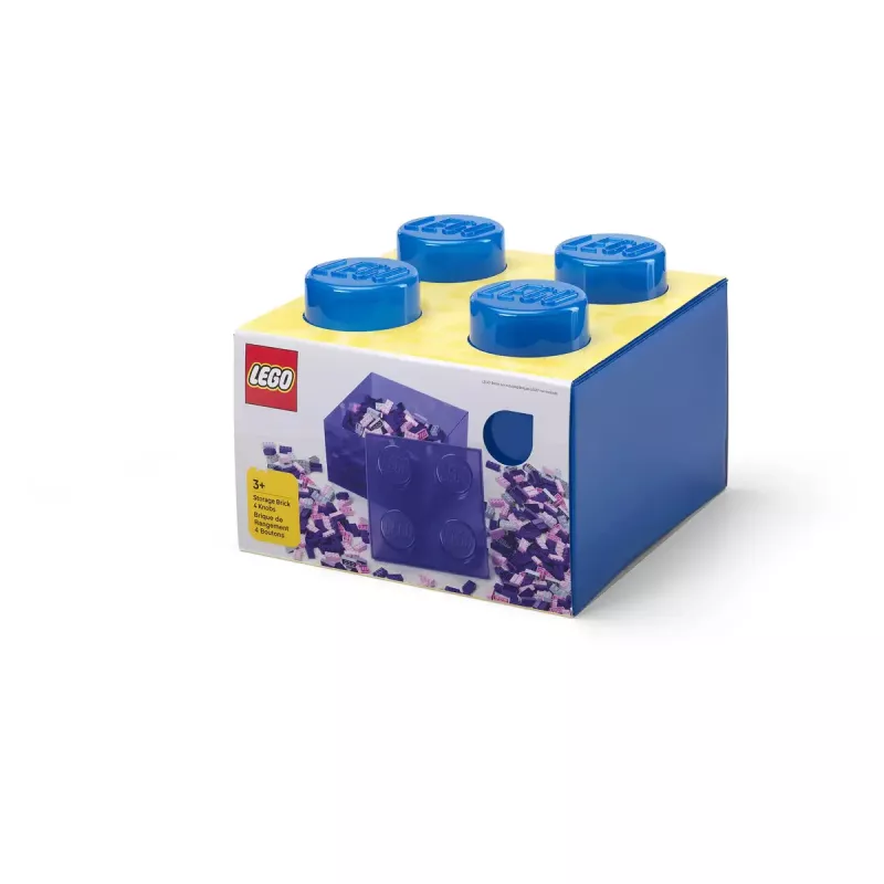 Storage box Room Copenhagen LEGO Storage Brick 4 Top Lid Glitter — blue/transparent