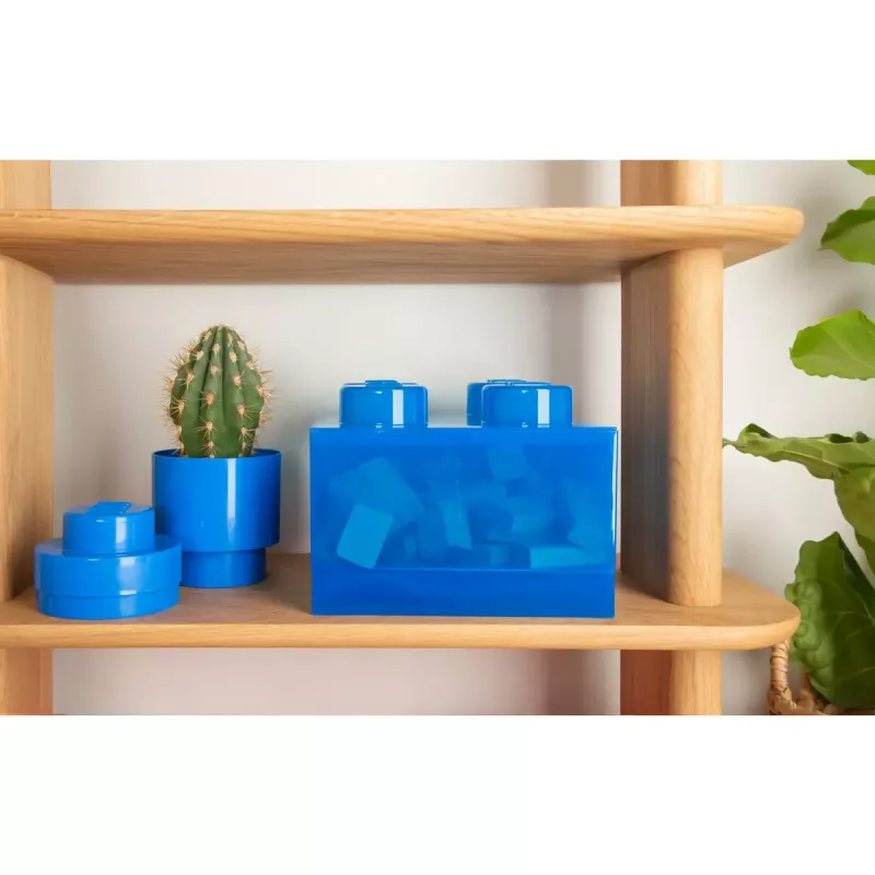 Storage box Room Copenhagen LEGO Storage Brick 4 Top Lid Glitter — blue/transparent
