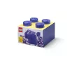 Storage box Room Copenhagen LEGO Storage Brick 4 Top Lid Glitter — purple/transparent