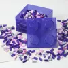 Storage box Room Copenhagen LEGO Storage Brick 4 Top Lid Glitter — purple/transparent