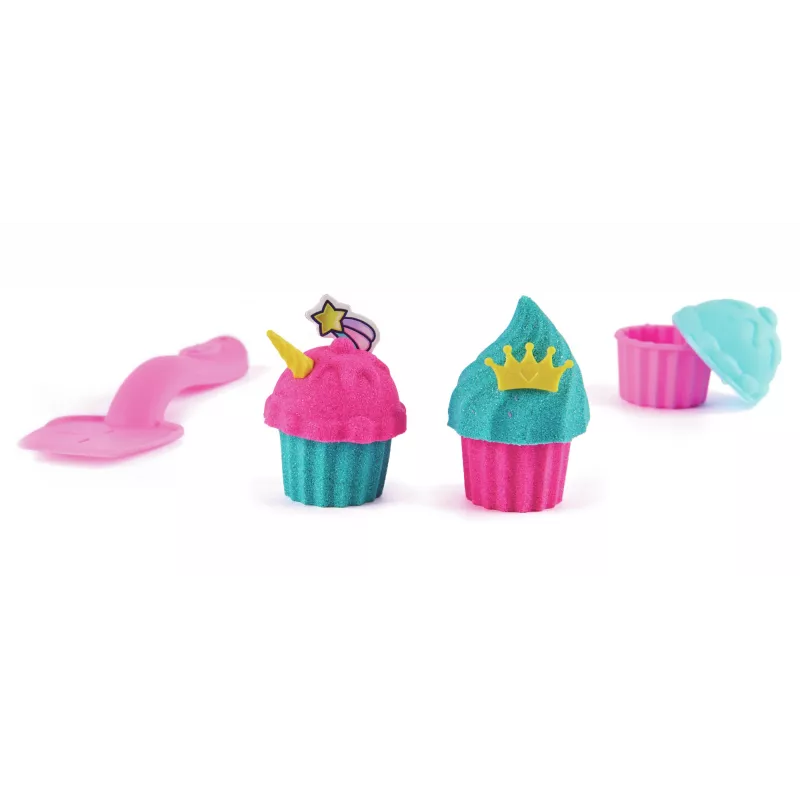 Kinetic Sand Shimmer, Unicorn Bake Shoppe Playset, 16oz (Shimmer Teal and Pink Neon), 8 Unicorn Tools, Sensory Toys for Kids Ages 3 and up