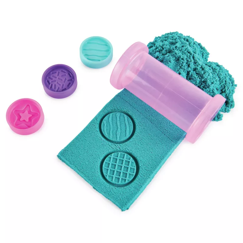 Kinetic Sand Shimmer, Unicorn Bake Shoppe Playset, 16oz (Shimmer Teal and Pink Neon), 8 Unicorn Tools, Sensory Toys for Kids Ages 3 and up
