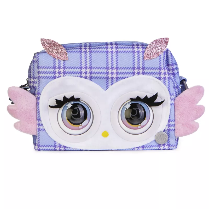 Purse Pets , Print Perfect Hoot Couture Owl, Interactive Pet Toy and Handbag with over 30 Sounds and Reactions, Kids Toys for Girls Ages 5 and up