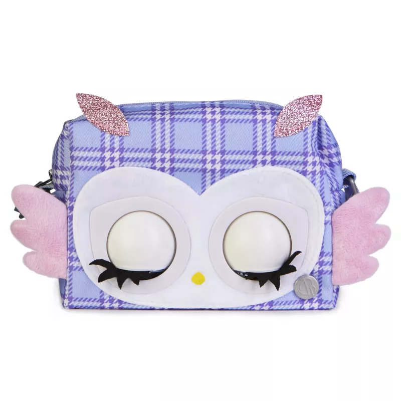 Purse Pets , Print Perfect Hoot Couture Owl, Interactive Pet Toy and Handbag with over 30 Sounds and Reactions, Kids Toys for Girls Ages 5 and up
