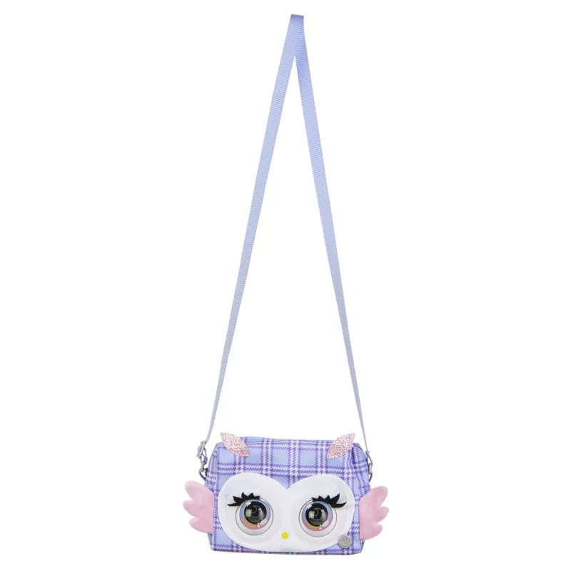 Purse Pets , Print Perfect Hoot Couture Owl, Interactive Pet Toy and Handbag with over 30 Sounds and Reactions, Kids Toys for Girls Ages 5 and up