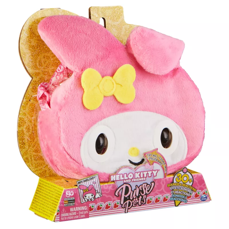 Purse Pets , Sanrio Hello Kitty and Friends, My Melody Interactive Pet Toy and Handbag with over 30 Sounds and Reactions, Kids Toys for Girls