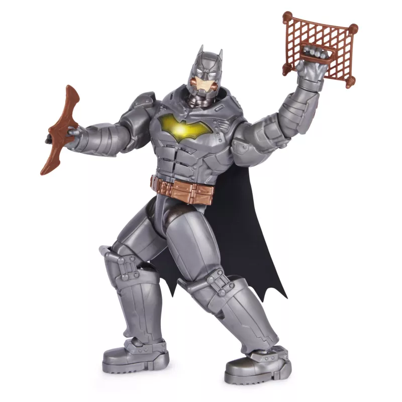 DC Comics , Battle Strike Batman 12-inch Action Figure, 5 Accessories, 20+ Sounds, Collectible Kids Toys for Boys and Girls Ages 3 and Up