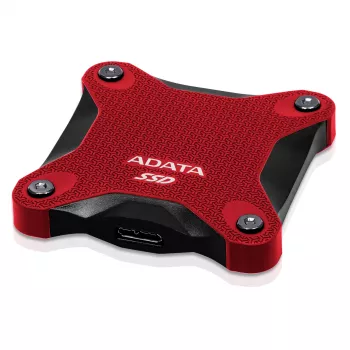 External SSD ADATA SD620 512 GB, USB 3.2 Gen 2 Micro-USB B, red, silicone housing