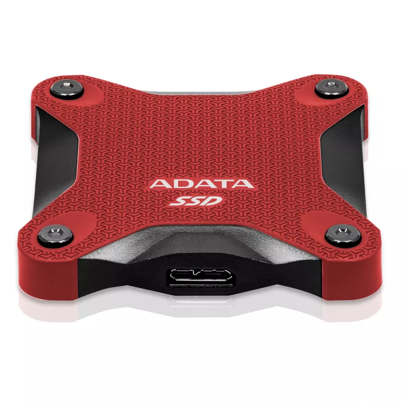 External SSD ADATA SD620 512 GB, USB 3.2 Gen 2 Micro-USB B, red, silicone housing