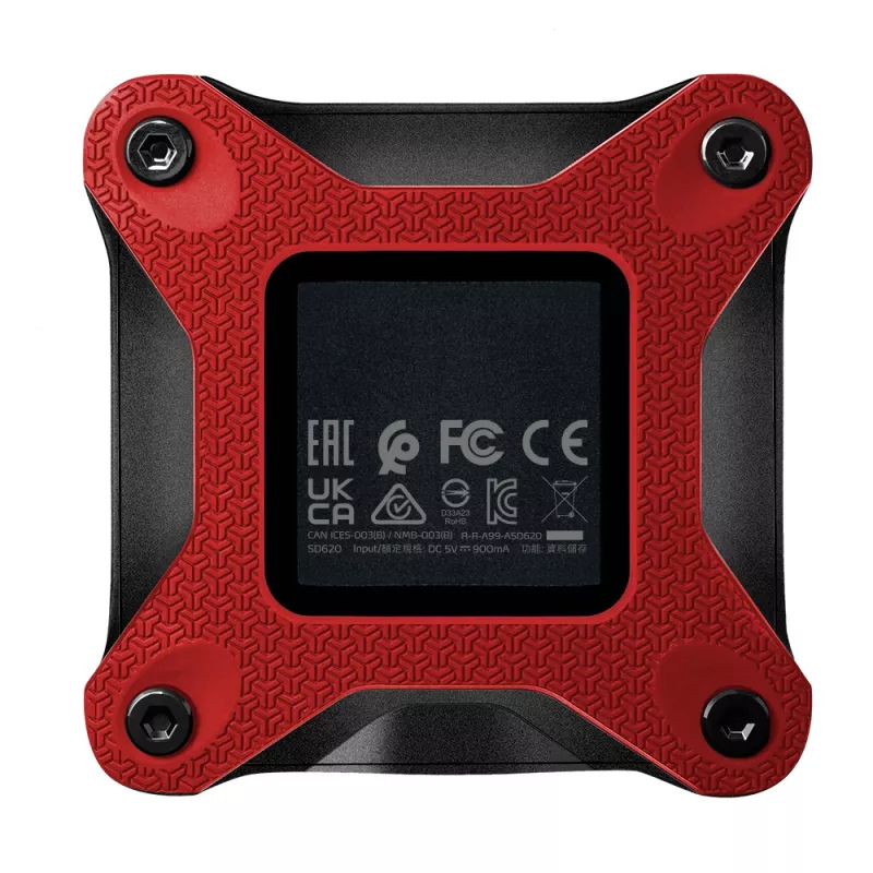 External SSD ADATA SD620 512 GB, USB 3.2 Gen 2 Micro-USB B, red, silicone housing