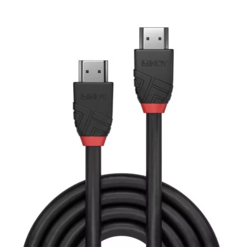 Lindy 1m 8K60Hz HDMI Cable, Black Line, 1 m, HDMI Type A (Standard), HDMI Type A (Standard), 48 Gbit/s, Black