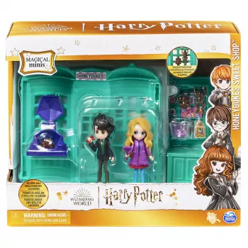 Wizarding World Harry Potter, Magical Minis Honeydukes Sweet Shop with 2 Exclusive Figures and 5 Accessories, Kids Toys for Ages 6 and up