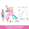 Barbie and Stacie to the Rescue Puppy Playground Playset with Doll, 3 Pet Dog Figures & Accessories