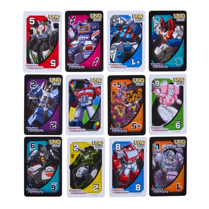 Games UNO Flip Transformers Card Game for Kids & Family Night