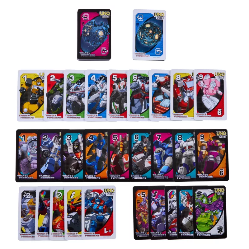 Games UNO Flip Transformers Card Game for Kids & Family Night