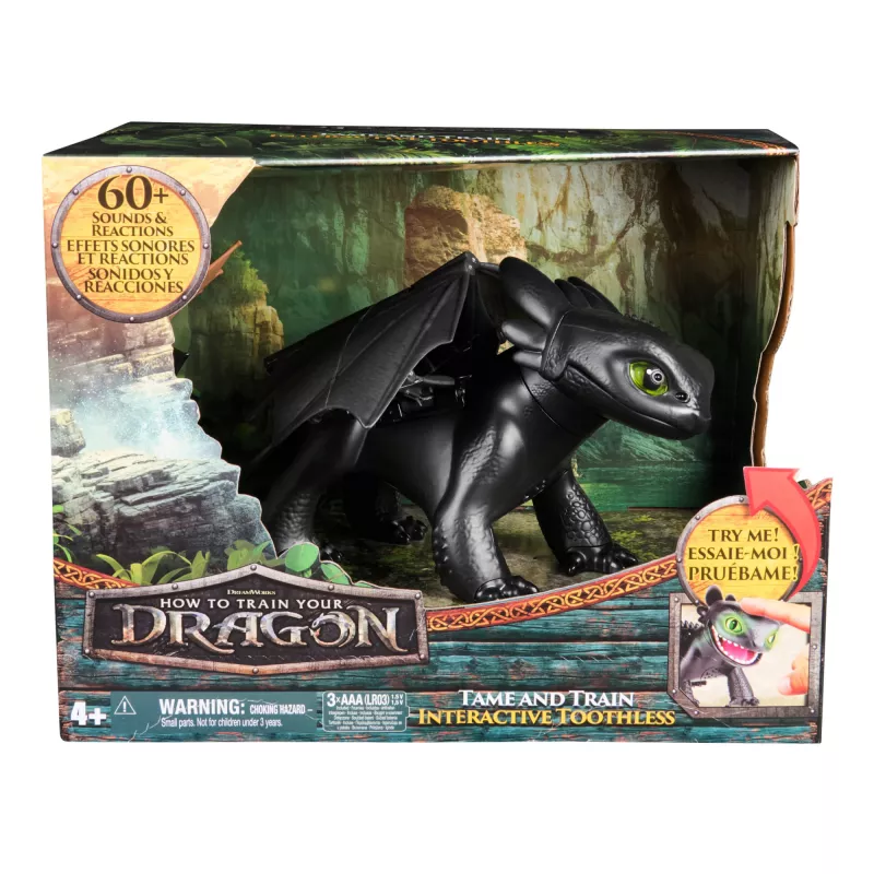 Interactive Toothless Dragon Figure with Light and Sound Effects — Spin Master How to Train Your Dragon