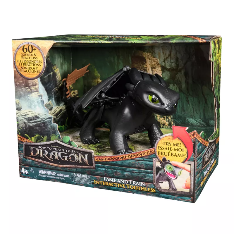 Interactive Toothless Dragon Figure with Light and Sound Effects — Spin Master How to Train Your Dragon
