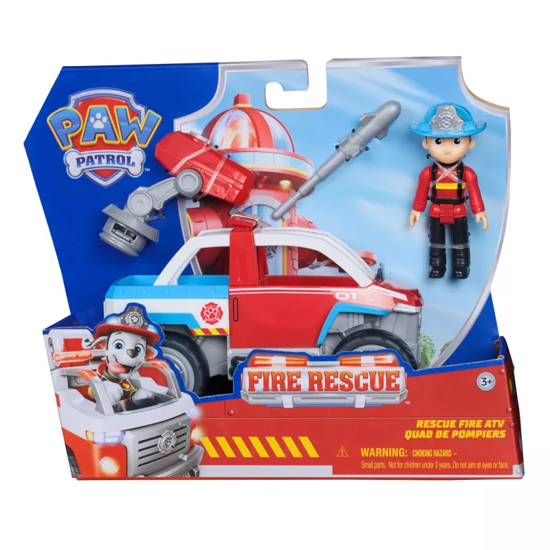 Toy vehicle Spin Master Paw Patrol Fire Rescue Ryder's Rescue Vehicle with drone launcher and Ryder figure