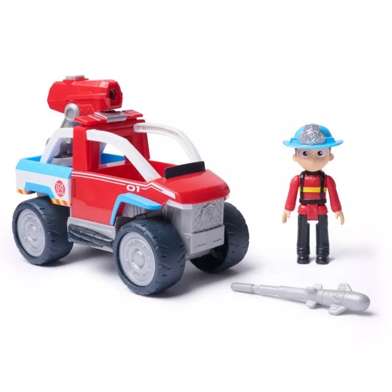 Toy vehicle Spin Master Paw Patrol Fire Rescue Ryder's Rescue Vehicle with drone launcher and Ryder figure