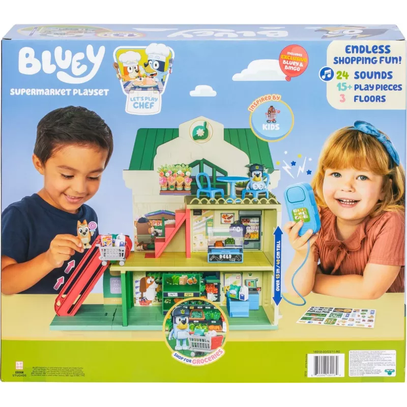 Toy playset Polesie MS18918 – Bluey-themed shopping set, sounding, AAA battery, age 3+