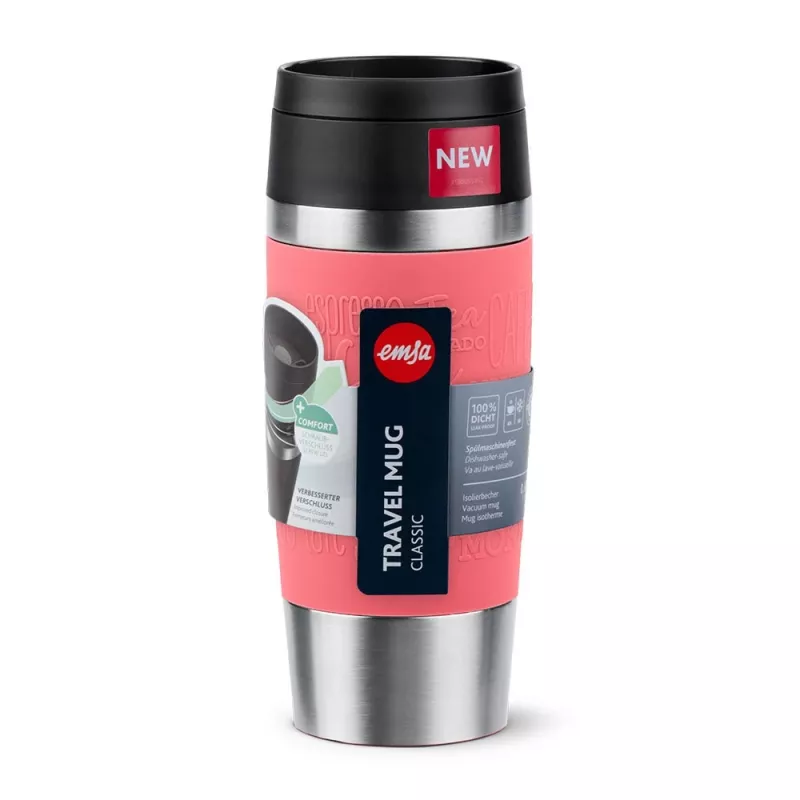 EMSA Travel Mug Classic 360 ml coral stainless steel travel mug