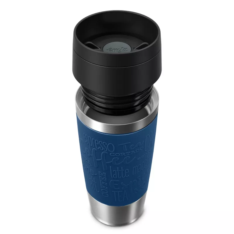 EMSA Travel Mug Classic N2020300 travel mug 360 ml Black, Blue, Stainless steel Stainless steel