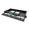 DeLOCK 19 inch Fiber Optic HD Patch Panel 1U Black Metal Rack Mounting
