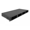 DeLOCK 19 inch Fiber Optic HD Patch Panel 1U Black Metal Rack Mounting