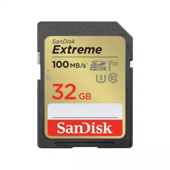 WESTERN DIGITAL Extreme 32GB SDHC Memory Card Up To 100mb/s Uhs-i Class 10 U3 V30