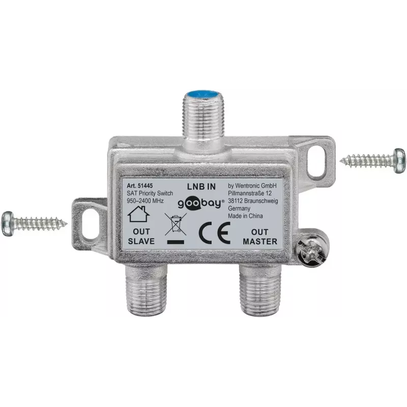 Cable splitter Goobay SAT Priority Splitter