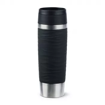 EMSA Travel Mug Waves Grande 500 ml Black, Stainless steel