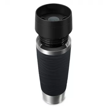 EMSA Travel Mug Waves Grande 500 ml Black, Stainless steel