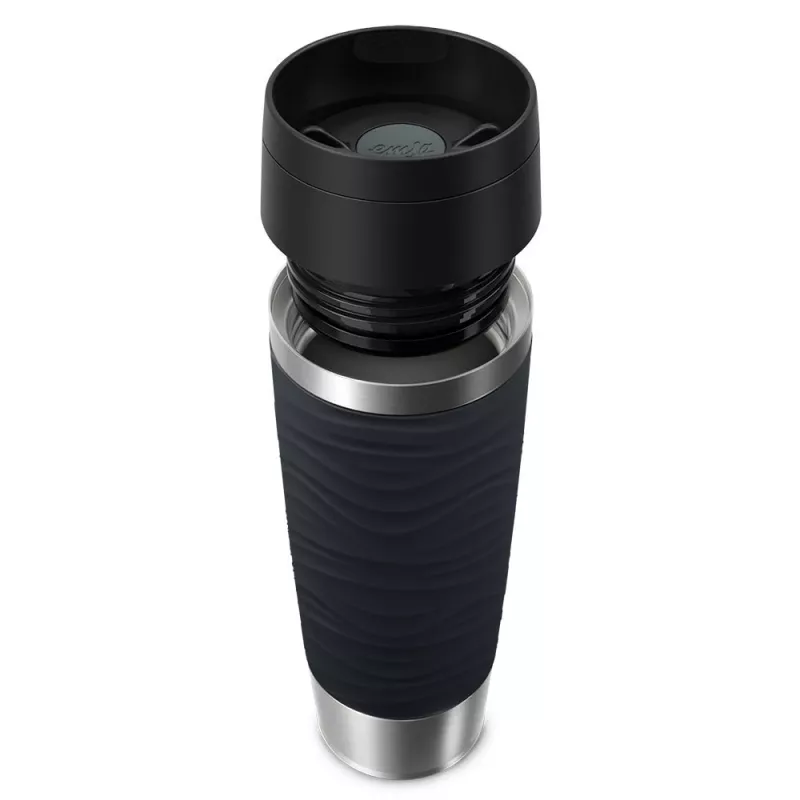 EMSA Travel Mug Waves Grande 500 ml Black, Stainless steel