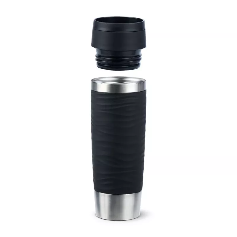 EMSA Travel Mug Waves Grande 500 ml Black, Stainless steel