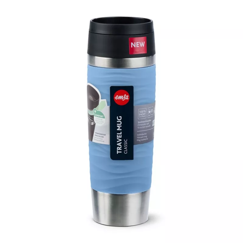 EMSA Travel Mug Waves Grande 500 ml Blue, Stainless steel