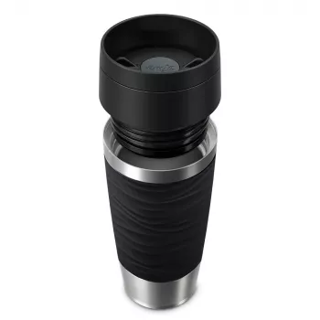 EMSA Travel Mug Waves 360 ml black stainless steel travel mug
