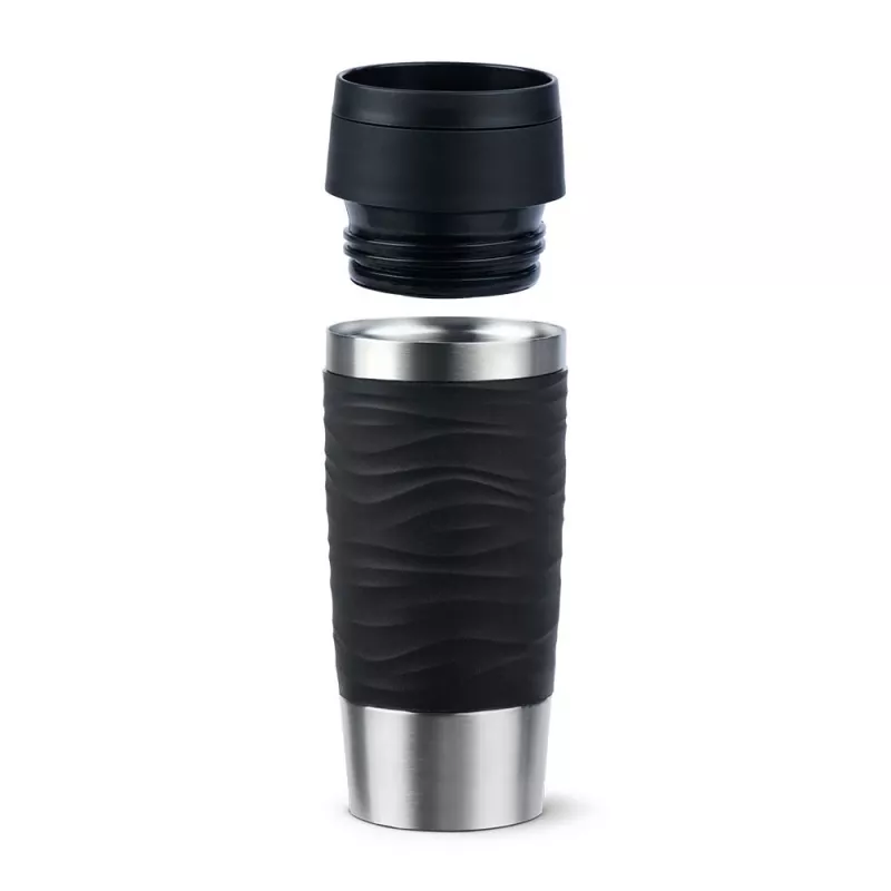 EMSA Travel Mug Waves 360 ml black stainless steel travel mug