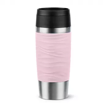 EMSA Travel Mug Waves 360 ml pink stainless steel travel mug