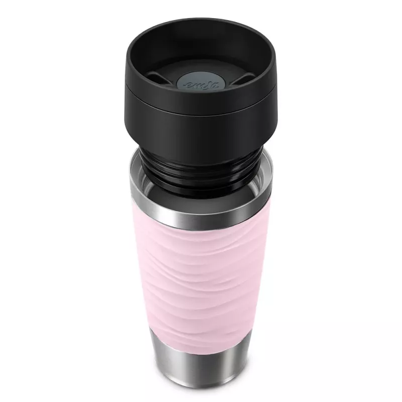 EMSA Travel Mug Waves 360 ml pink stainless steel travel mug