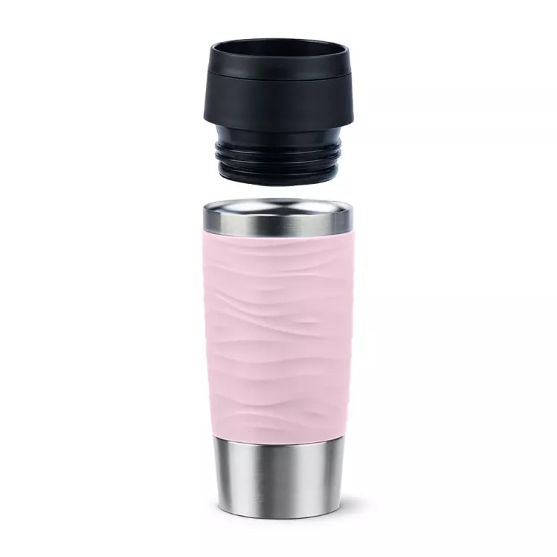 EMSA Travel Mug Waves 360 ml pink stainless steel travel mug