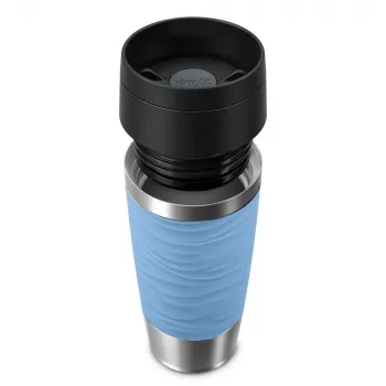 Travel mug EMSA N20213 light blue, stainless steel, 0.36 L, vacuum insulated