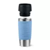 Travel mug EMSA N20213 light blue, stainless steel, 0.36 L, vacuum insulated