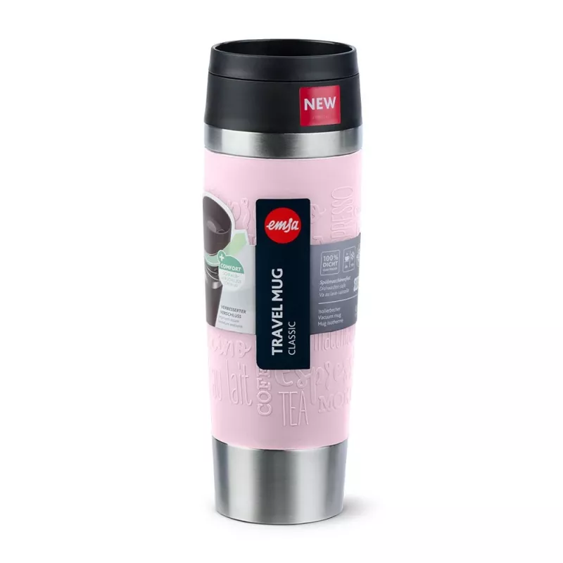 EMSA Travel Mug Classic Grande 500 ml Pink, Stainless steel