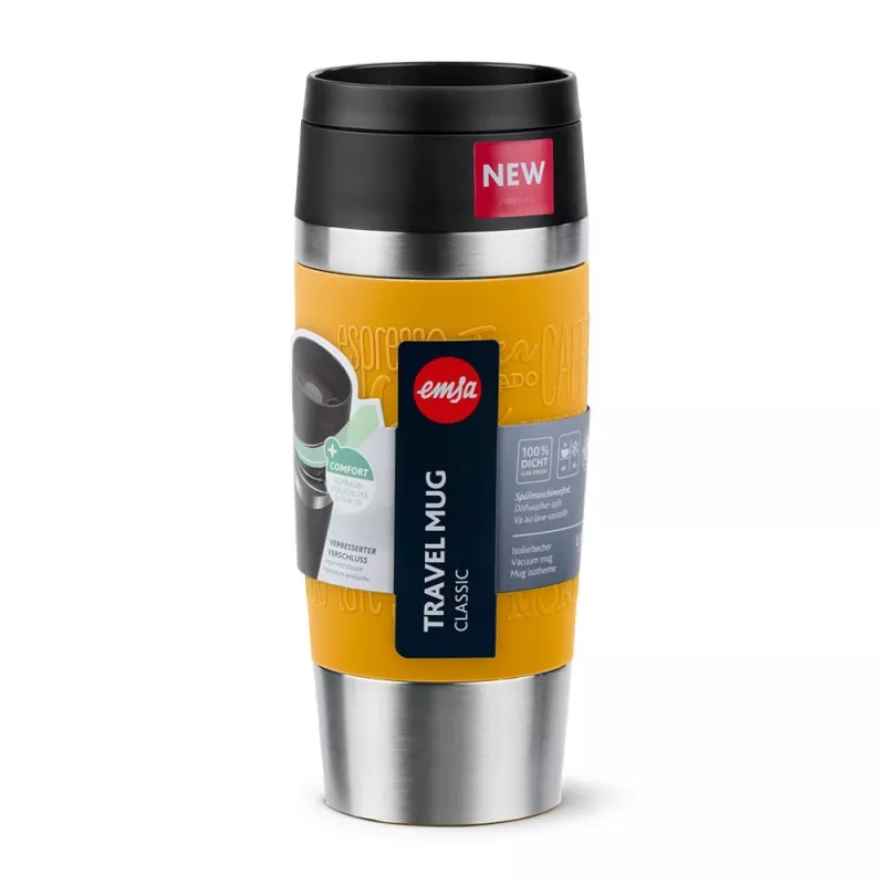 EMSA Travel Mug Classic 360 ml yellow stainless steel travel mug