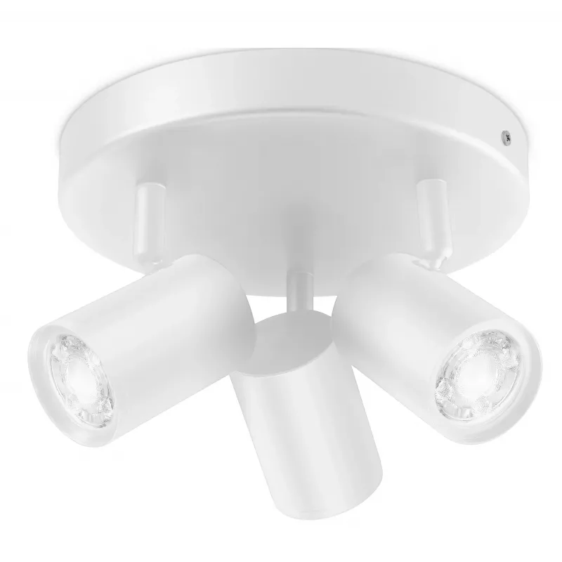 Smart lighting spot WiZ IMAGEO 3x adjustable spotlight Round Plate LED White