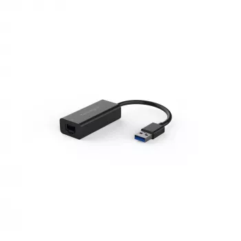 Kensington UA0000E USB-A Ethernet Adapter — Black, Wired, USB, Ethernet, 5000 Mbit/s, Black