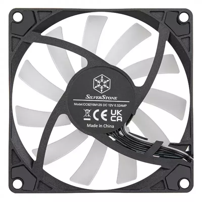 Fan Silverstone Air Slimmer 90 ARGB 9.2 cm Black 500-2500 RPM