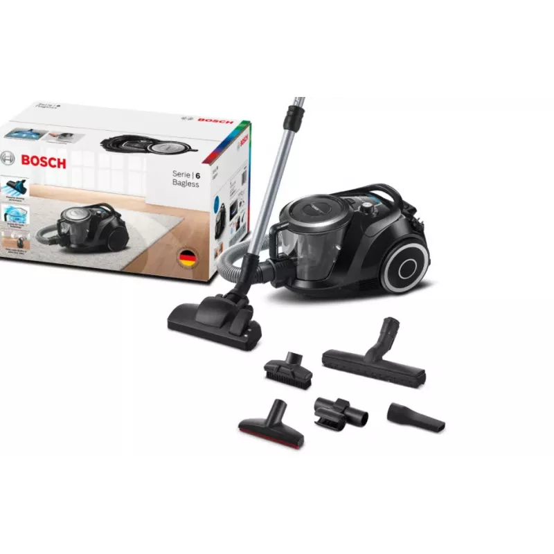 Bosch Serie 6 BGC41XSIL vacuum 2.4 L Cylinder vacuum Dry 700 W Bagless