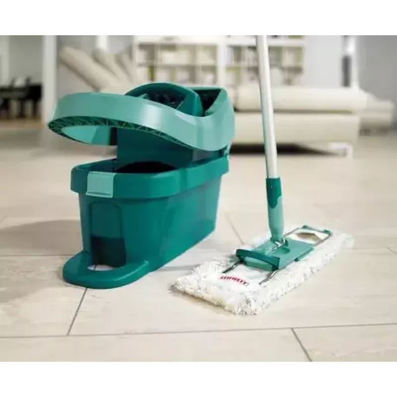 Mopping system bucket Leifheit 55076 — ergonomic wringer, large capacity, green