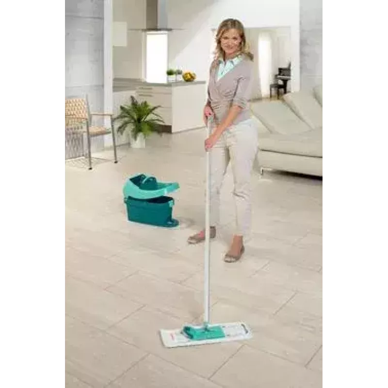 Mopping system bucket Leifheit 55076 — ergonomic wringer, large capacity, green